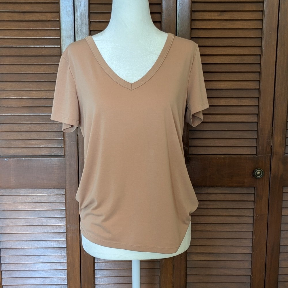 Target V-Neck Nude T-Shirt